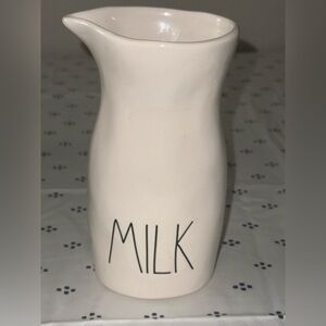 Rae Dunn Milk Jug with Black Lettering